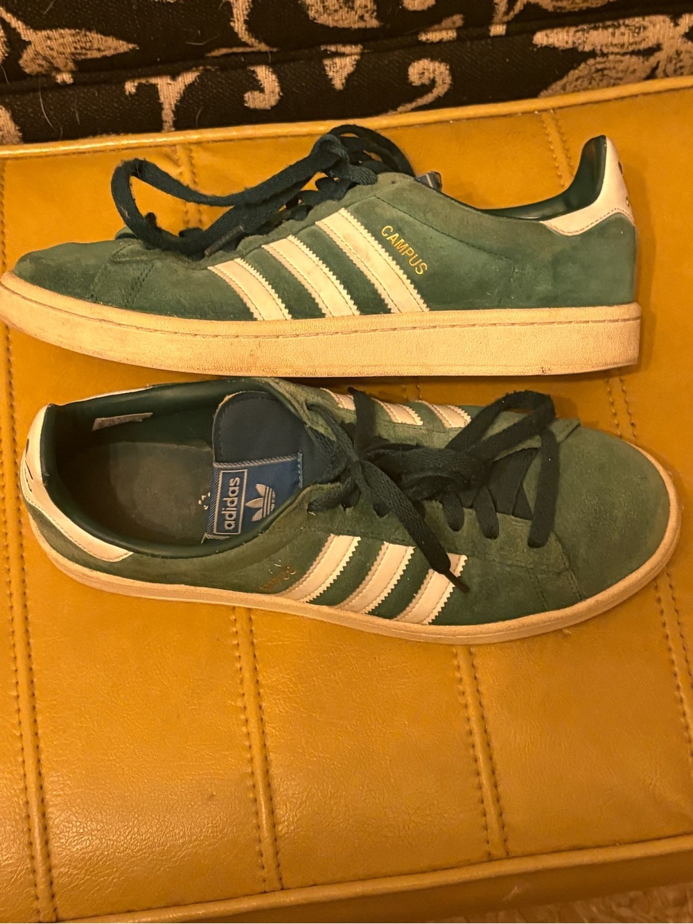 adidas Campus Suede Sneakers — Green/White